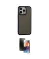 ieg™ iPhone 15 Pro Kılıf Eksen Işık - Siyah 3D Antistatik Mat Seramik Nano Ekran Koruyucu