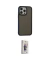 ieg™ iPhone 15 Pro Kılıf Eksen Işık - Siyah Bilvis 3D Cam Ekran Koruyucu