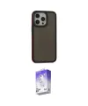 ieg™ iPhone 15 Pro Kılıf Eksen Işık - Siyah Bilvis 5in1 3D Magic Cam Ekran Koruyucu