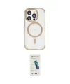 ieg™ iPhone 15 Pro Kılıf Eksen Klasik Koleksiyonu - Şeffaf Pasifik Cam Ekran Koruyucu