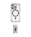 ieg™ iPhone 15 Pro Kılıf Eksen Klasik Koleksiyonu - Siyah Bilvis 3D Cam Ekran Koruyucu
