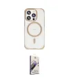 ieg™ iPhone 15 Pro Kılıf Eksen Klasik Koleksiyonu - Siyah Bilvis 3D Mat Cam Ekran Koruyucu