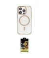 ieg™ iPhone 15 Pro Kılıf Eksen Klasik Koleksiyonu - Siyah Buffer Cam Ekran Koruyucu