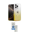 ieg™ iPhone 15 Pro Kılıf Eksen Minimal Özel Seri - Şeffaf Royal Nano Ekran Koruyucu