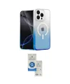 ieg™ iPhone 15 Pro Kılıf Eksen Minimal Özel Seri - Şeffaf Royal Nano Ekran Koruyucu