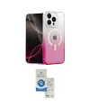 ieg™ iPhone 15 Pro Kılıf Eksen Minimal Özel Seri - Şeffaf Royal Nano Ekran Koruyucu