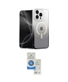 ieg™ iPhone 15 Pro Kılıf Eksen Minimal Özel Seri - Şeffaf Royal Nano Ekran Koruyucu