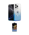 ieg™ iPhone 15 Pro Kılıf Eksen Minimal Özel Seri - Siyah Buffer Hayalet Cam Ekran Koruyucu