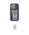 ieg™ iPhone 15 Pro Kılıf İz Minimal Koleksiyonu - Siyah Bilvis 0.18mm Plus Cam Ekran Koruyucu