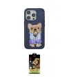ieg™ iPhone 15 Pro Kılıf İz Minimal Koleksiyonu - Siyah Buffer Cam Ekran Koruyucu