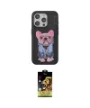 ieg™ iPhone 15 Pro Kılıf İz Minimal Koleksiyonu - Siyah Buffer Cam Ekran Koruyucu