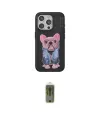 ieg™ iPhone 15 Pro Kılıf İz Minimal Koleksiyonu - Siyah Joko Magic 5D Hayalet Cam