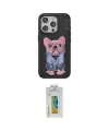 ieg™ iPhone 15 Pro Kılıf İz Minimal Koleksiyonu - Siyah Polymer Nano Ekran Koruyucu
