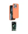 ieg™ iPhone 15 Pro Kılıf Kıvılcım Çizgi Serisi - Şeffaf 360 Full Body Arka Koruyucu