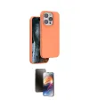ieg™ iPhone 15 Pro Kılıf Kıvılcım Çizgi Serisi - Siyah 3D Antistatik Mat Seramik Nano Ekran Koruyucu