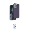 ieg™ iPhone 15 Pro Kılıf Kıvılcım Çizgi Serisi - Siyah Bilvis 0.18mm Plus Cam Ekran Koruyucu