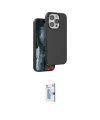 ieg™ iPhone 15 Pro Kılıf Kıvılcım Çizgi Serisi - Siyah Bilvis 0.18mm Plus Cam Ekran Koruyucu