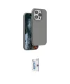 ieg™ iPhone 15 Pro Kılıf Kıvılcım Çizgi Serisi - Siyah Bilvis 0.18mm Plus Cam Ekran Koruyucu
