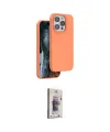 ieg™ iPhone 15 Pro Kılıf Kıvılcım Çizgi Serisi - Siyah Bilvis 3D Cam Ekran Koruyucu
