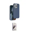 ieg™ iPhone 15 Pro Kılıf Kıvılcım Çizgi Serisi - Siyah Bilvis 3D Mat Cam Ekran Koruyucu