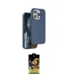 ieg™ iPhone 15 Pro Kılıf Kıvılcım Çizgi Serisi - Siyah Buffer Cam Ekran Koruyucu
