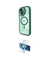 ieg™ iPhone 15 Pro Kılıf Kıvılcım Modern Koleksiyonu - Siyah 3D Antistatik Cam Ekran Koruyucu