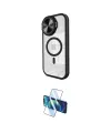 ieg™ iPhone 15 Pro Kılıf Kıvılcım Modern Koleksiyonu - Siyah 3D Antistatik Cam Ekran Koruyucu