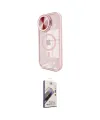 ieg™ iPhone 15 Pro Kılıf Kıvılcım Modern Koleksiyonu - Siyah Bilvis 3D Mat Cam Ekran Koruyucu