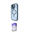 ieg™ iPhone 15 Pro Kılıf Kıvılcım Modern Koleksiyonu - Siyah Bilvis 5in1 3D Magic Cam Ekran Koruyucu
