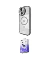ieg™ iPhone 15 Pro Kılıf Kıvılcım Modern Koleksiyonu - Siyah Bilvis 5in1 5D Magic Hayalet Cam Ekran Koruyucu