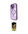 ieg™ iPhone 15 Pro Kılıf Kıvılcım Modern Koleksiyonu - Siyah Buffer Cam Ekran Koruyucu