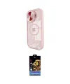 ieg™ iPhone 15 Pro Kılıf Kıvılcım Modern Koleksiyonu - Siyah Buffer Hayalet Cam Ekran Koruyucu