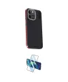 ieg™ iPhone 15 Pro Kılıf Kıvılcım Modern Özel Seri - Siyah 3D Antistatik Seramik Nano Ekran Koruyucu