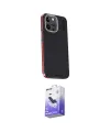 ieg™ iPhone 15 Pro Kılıf Kıvılcım Modern Özel Seri - Siyah Bilvis 5in1 5D Magic Hayalet Cam Ekran Koruyucu
