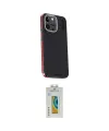 ieg™ iPhone 15 Pro Kılıf Kıvılcım Modern Özel Seri - Siyah Polymer Nano Ekran Koruyucu