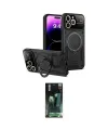 ieg™ iPhone 15 Pro Kılıf Kıvılcım Modern Serisi - Şeffaf 360 Full Body Arka Koruyucu