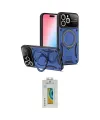 ieg™ iPhone 15 Pro Kılıf Kıvılcım Modern Serisi - Siyah Polymer Nano Ekran Koruyucu