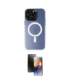 ieg™ iPhone 15 Pro Kılıf Kozmos Çizgi Prime - Siyah 3D Antistatik Mat Seramik Nano Ekran Koruyucu