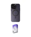 ieg™ iPhone 15 Pro Kılıf Kozmos Çizgi Prime - Siyah Bilvis 5in1 3D Magic Cam Ekran Koruyucu