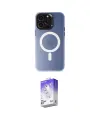 ieg™ iPhone 15 Pro Kılıf Kozmos Çizgi Prime - Siyah Bilvis 5in1 3D Magic Cam Ekran Koruyucu