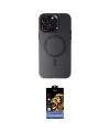 ieg™ iPhone 15 Pro Kılıf Kozmos Çizgi Prime - Siyah Buffer Hayalet Cam Ekran Koruyucu