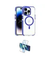 ieg™ iPhone 15 Pro Kılıf Kozmos Doku Koleksiyonu - Siyah 3D Antistatik Cam Ekran Koruyucu