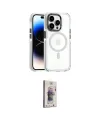 ieg™ iPhone 15 Pro Kılıf Kozmos Doku Koleksiyonu - Siyah Bilvis 3D Cam Ekran Koruyucu