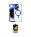 ieg™ iPhone 15 Pro Kılıf Kozmos Doku Koleksiyonu - Siyah Buffer Cam Ekran Koruyucu