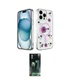 ieg™ iPhone 15 Pro Kılıf Kozmos Doku - Şeffaf 360 Full Body Arka Koruyucu