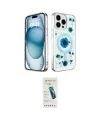 ieg™ iPhone 15 Pro Kılıf Kozmos Doku - Şeffaf Pasifik Cam Ekran Koruyucu
