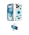 ieg™ iPhone 15 Pro Kılıf Kozmos Doku - Siyah 3D Antistatik Cam Ekran Koruyucu