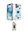 ieg™ iPhone 15 Pro Kılıf Kozmos Doku - Siyah Bilvis Hayalet Cam Ekran Koruyucu