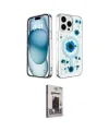 ieg™ iPhone 15 Pro Kılıf Kozmos Doku - Siyah Bilvis Hayalet Cam Ekran Koruyucu