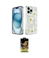 ieg™ iPhone 15 Pro Kılıf Kozmos Doku - Siyah Buffer Cam Ekran Koruyucu